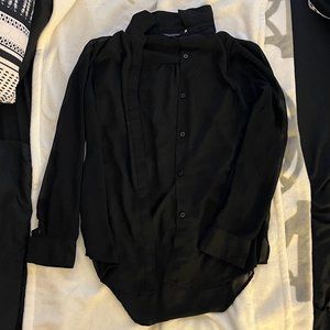 Black long-sleeve top